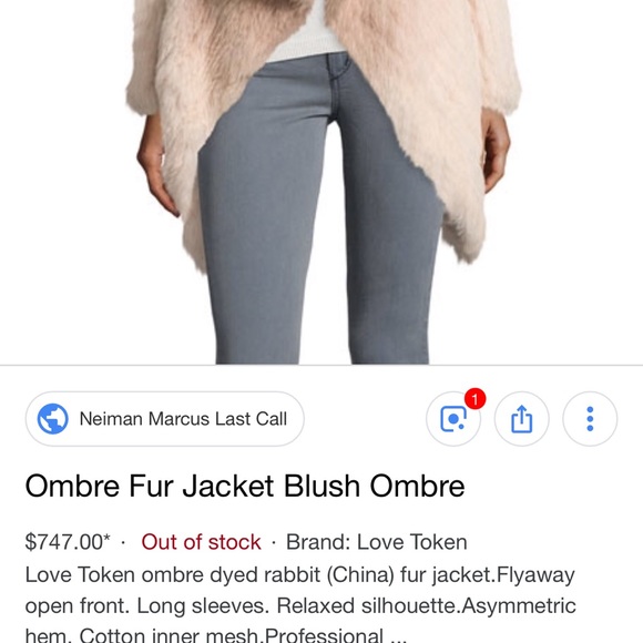 Love Token rabbit jacket. Size XS. - Picture 7 of 7